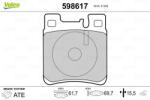 VALEO Set placute frana VALEO 598617 (598617)