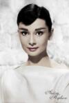  Audrey Hepburn fehérben poszter 61x91, 5 cm