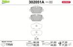VALEO Set placute frana VALEO 302051A (302051A)