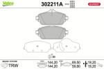 VALEO Set placute frana VALEO 302211A (302211A)