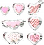  Formák Valentin-napi keksz lyukasztó szett 8db-os szív Valentin-nap (z)