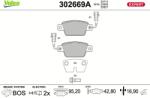 VALEO Set placute frana VALEO 302669A (302669A)
