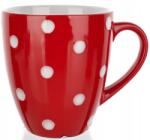 BANQUET Baňák bögre 400ml pöttyös Piros kerámia (497990)