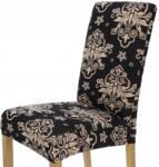 Ubieramy-meble Székhuzat Fekete Mintás Rugalmas Univerzális Huzat (21P)