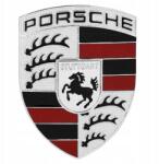 Porsche embléma Stuttgart logó rögzítővel Ezüst szín
