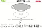 VALEO Set placute frana VALEO 301726A (301726A)