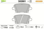 VALEO Set placute frana VALEO 302881 (302881)