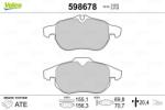 VALEO Set placute frana VALEO 598678 (598678)