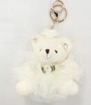  ZAB1 Mackó Medál Szőrmés Mackó 10cm Kulcstartó (123)