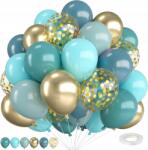  Lufik Karácsonyi Party Dekoráció Zöld Arany aqua Konfetti 35 db