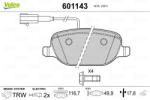 VALEO Set placute frana VALEO 601143 (601143)