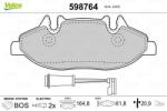 VALEO Set placute frana VALEO 598764 (598764)