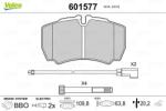 VALEO Set placute frana VALEO 601577 (601577)