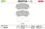 VALEO Set placute frana VALEO 302473A (302473A)