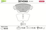 VALEO Set placute frana VALEO 301434A (301434A)
