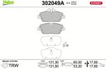 VALEO Set placute frana VALEO 302049A (302049A)