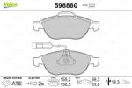VALEO Set placute frana VALEO 598880 (598880)