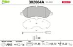 VALEO Set placute frana VALEO 302664A (302664A)