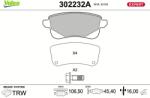 VALEO Set placute frana VALEO 302232A (302232A)