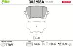 VALEO Set placute frana VALEO 302258A (302258A)