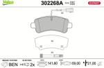VALEO Set placute frana VALEO 302268A (302268A)