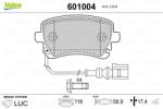 VALEO Set placute frana VALEO 601004 (601004)