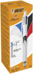 BIC Golyóstoll, háromszínű, nyomósirónnal egyben, BIC "4 Colours (COBC942104)
