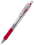 Zebra Golyóstoll, 0, 21 mm, nyomógombos, ZEBRA "Tapli Clip ECO", piros (COTZ38333)
