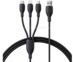 Baseus adatkábel 3in1 Type-C - Type-C/ lightning/microUSB, 130cm, FEKETE (P10376303121-00) (P10376303121-00)