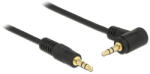 Delock sztereó jack kábel 3, 5 mm-es 3 tűs apa > apa szögletes 0, 5 m fekete (83752)