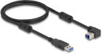 Delock USB 5 Gbps kábel A-típusú apa - B-típusú apa 90 felfelé néző csatlakozóapaval 1 m (81104) (81104) - flylite