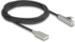 Delock Kábel USB 2.0 A-típusú apa - USB Type-C apa hajlított, LED fénnyel és gyors töltő funkcióval 60 W 2 m (80767) (80767) - flylite