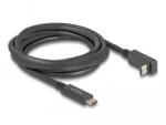 Delock USB 5 Gbps kábel USB Type-C apa USB Type-C apa, ívelt felfelé / lefelé, 2 m 4K PD 60 W E-Marker (80035) - flylite