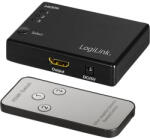 LogiLink HDMI kapcsoló, 3x1 port, 1080p/60 Hz, HDCP, CEC, RC (HD0042)