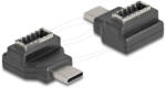 Delock Adapter USB 10 Gbps USB Type-C csatlakozó E-típusú A kulcs csatlakozó, fekete színű (67235) (67235) - flylite