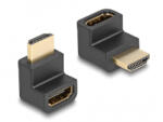 Delock nagysebességű HDMI Ethernet adapter apa és anya szögletes 8K 60 Hz Fekete (66458) - flylite