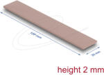 Delock Hővezető párna 120 x 20 x 2 mm M. 2 modulokhoz 3, 0 W/mK nem szilikon anyagú (18483) - flylite