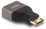 Delock HDMI adapter Mini-C apa - A anya 8K 60 Hz szürke fém (60080) - flylite