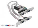 Delock 4x Soros RS-232 port bővítő kártya PCIe (90410) (90410) - flylite