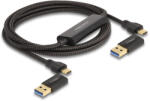 Delock USB Type-C 5 Gbps Adat kapcsoló kábel + KM kapcsoló 2 m (83014) (83014) - flylite