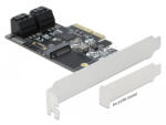 Delock 4 SATA port és 1 M. 2 B kulcsos csatlakozó PCI Express x4 Kártya - alacsony profilú formaténye (90396) (90396) - flylite