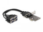 Delock PCI Express Kártya > 4 x RS-232 soros csatlakozó (66324) (66324) - flylite
