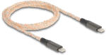 Delock USB 2.0 Kábel USB Type-C apa - apa RGB jelzéssel, PD 3.0 100 W, 1, 20 m (88288) - flylite