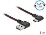 Delock 85281 USB-A -> USB-C kábel 1m fekete (85281) - flylite