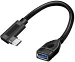 LogiLink USB 3.2 Gen2 Type-C adapter, C/M 90 USB-A/F, OTG, fekete, 0, 2 m (CU0100) (CU0100) - flylite