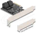 Delock 5 portos SATA vezérlő PCI Express x4 kártya - alacsony profilú formatényező (90890) - flylite