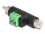 Delock RCA apa és RCA anya - Terminal Block Adapter (66056) (66056) - flylite