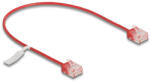 Delock RJ45 hálózati kábel Cat. 6 UTP ultravékony 0, 3 m piros rövid csatlakoztatókkal (80800) (80800)