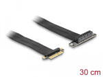 Delock PCI Expressz riser kártya x4 apa - x4 szlot 90 -os szögben kábellel 30 cm hosszú (88025) (88025) - flylite