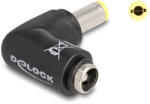 Delock DC adapter 5, 5 x 2, 5 mm apa 5, 5 x 2, 5 anya 90 -ban hajlított (80795) (80795)